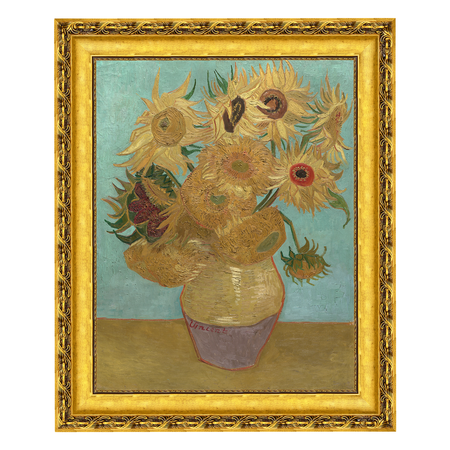 Girassóis - Moldura Dourada Clássia - Vincent van Gogh