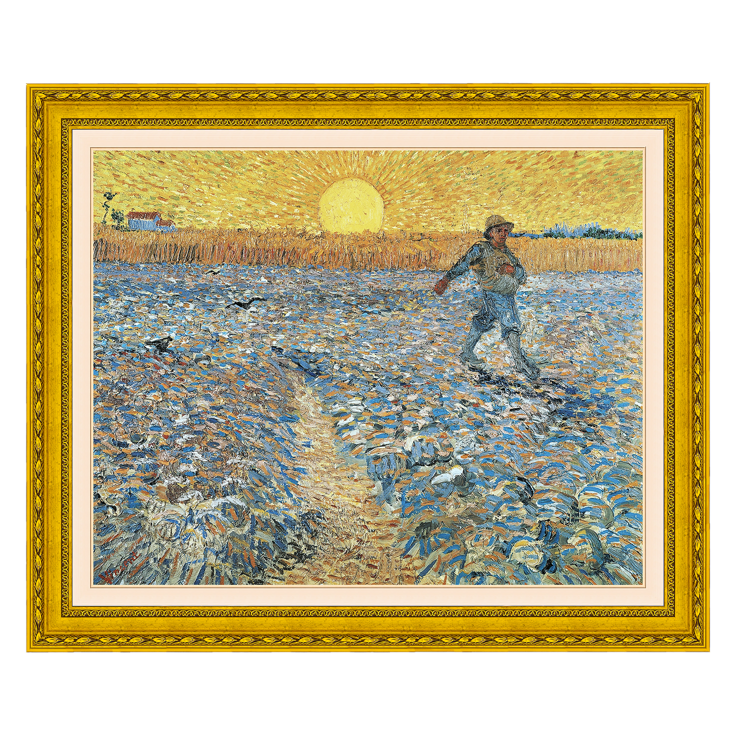 O Semeador - Moldura Floral - Vincent van Gogh