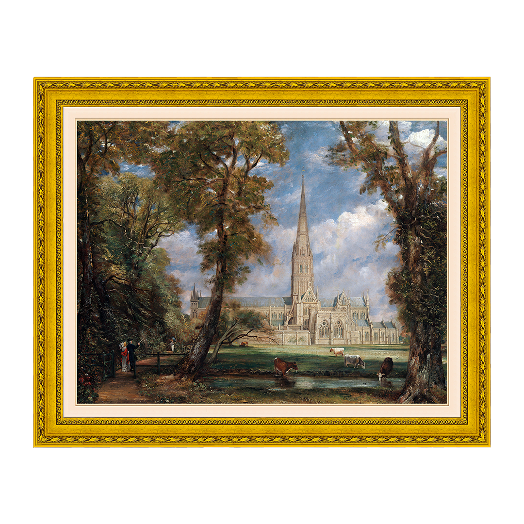 Catedral de Salisbury vista do terreno do bispo - John Constable