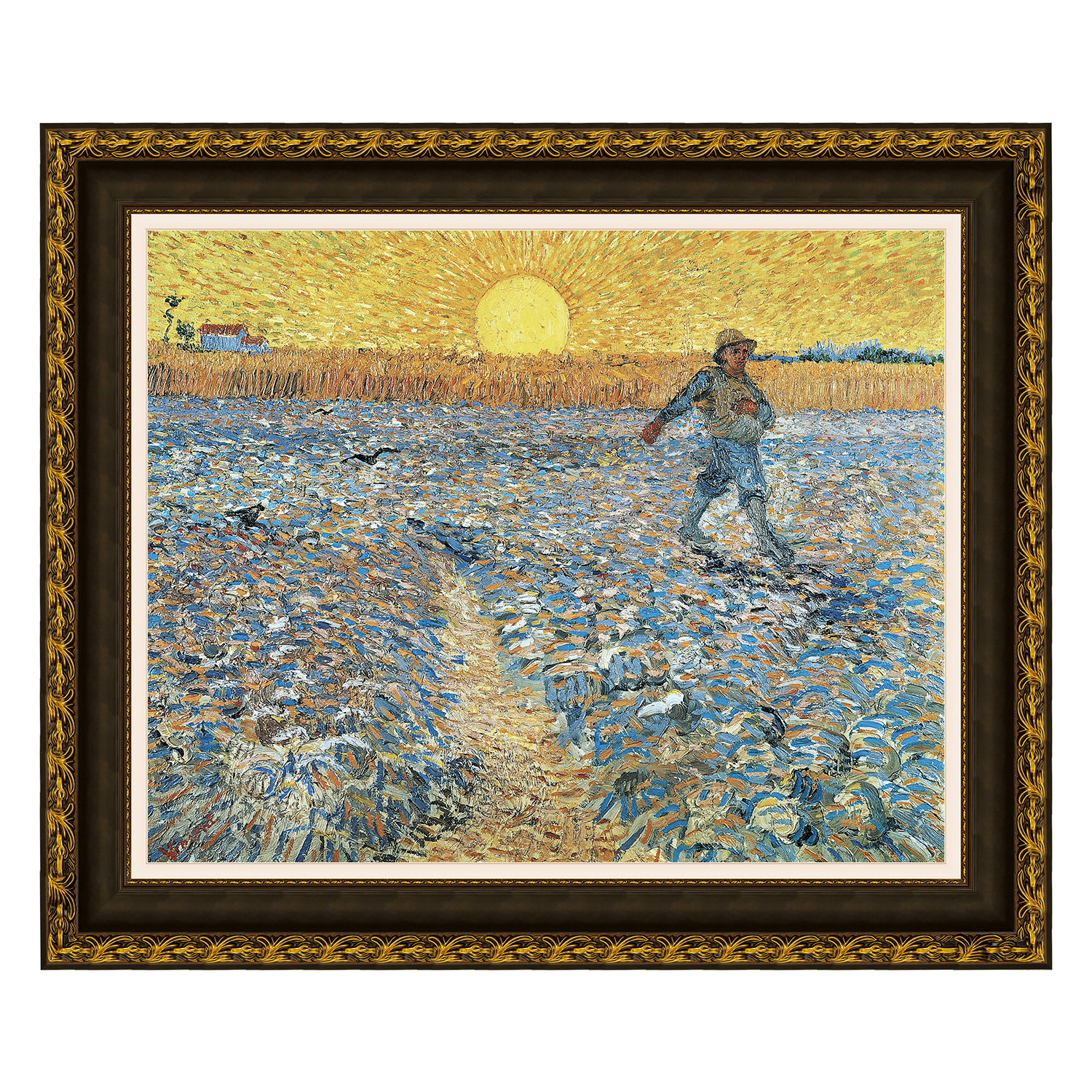 O Semeador - Moldura Madeira Clássica - Vincent van Gogh