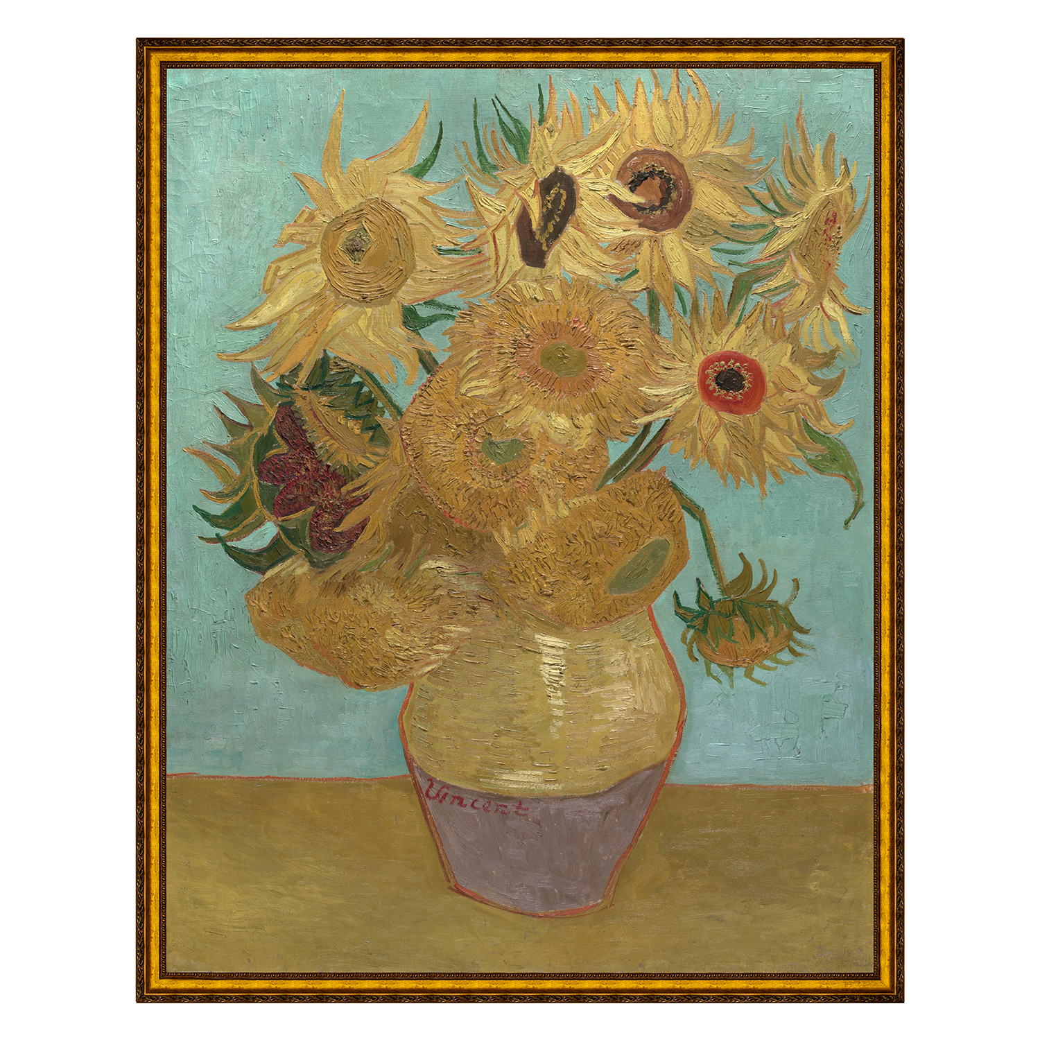 Girassóis - Moldura Provençal - Vincent van Gogh