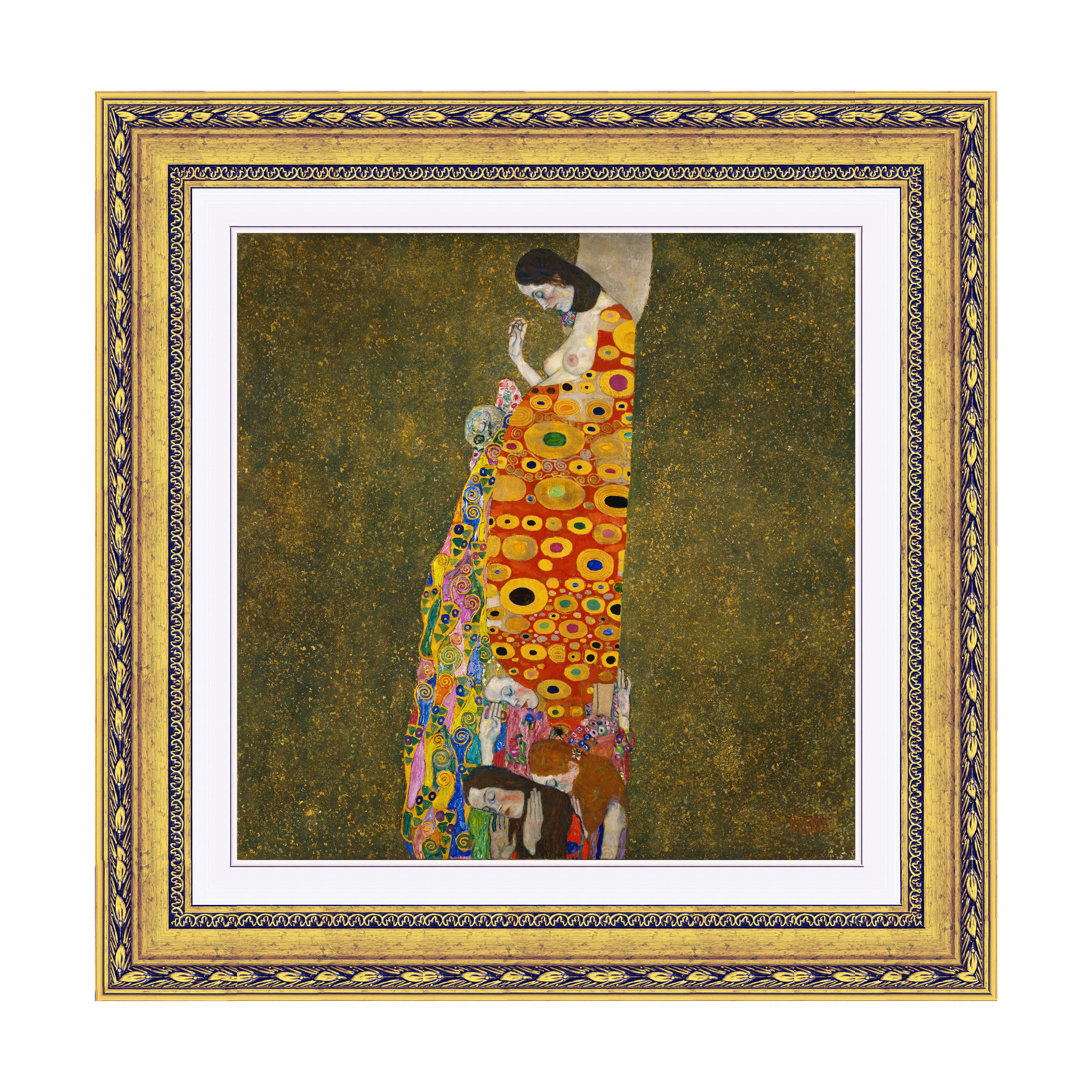 Dourada Floral - Com Passe-Partout