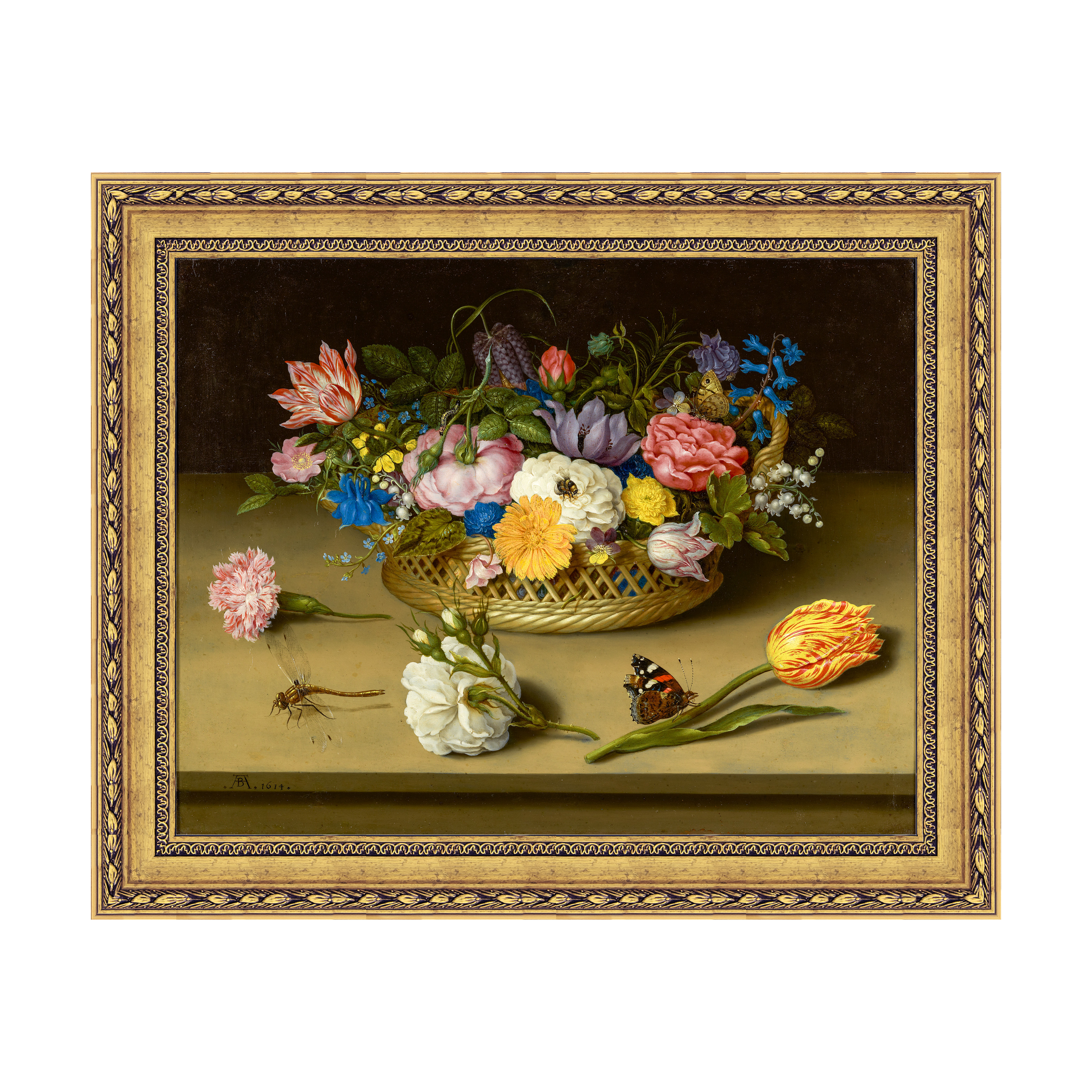 Dourada Floral - Sem Passe-Partout