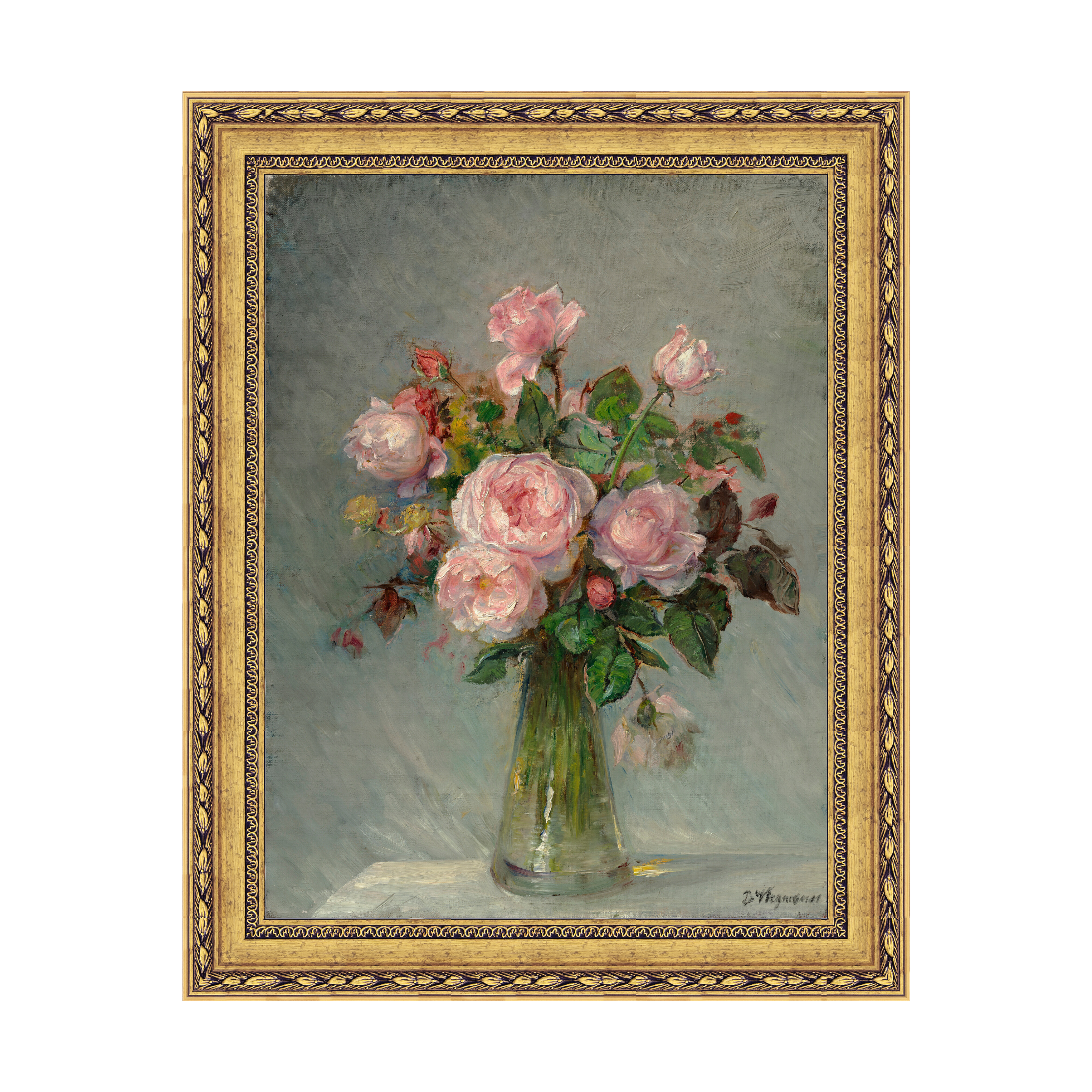 Dourada Floral - Sem Passe-Partout