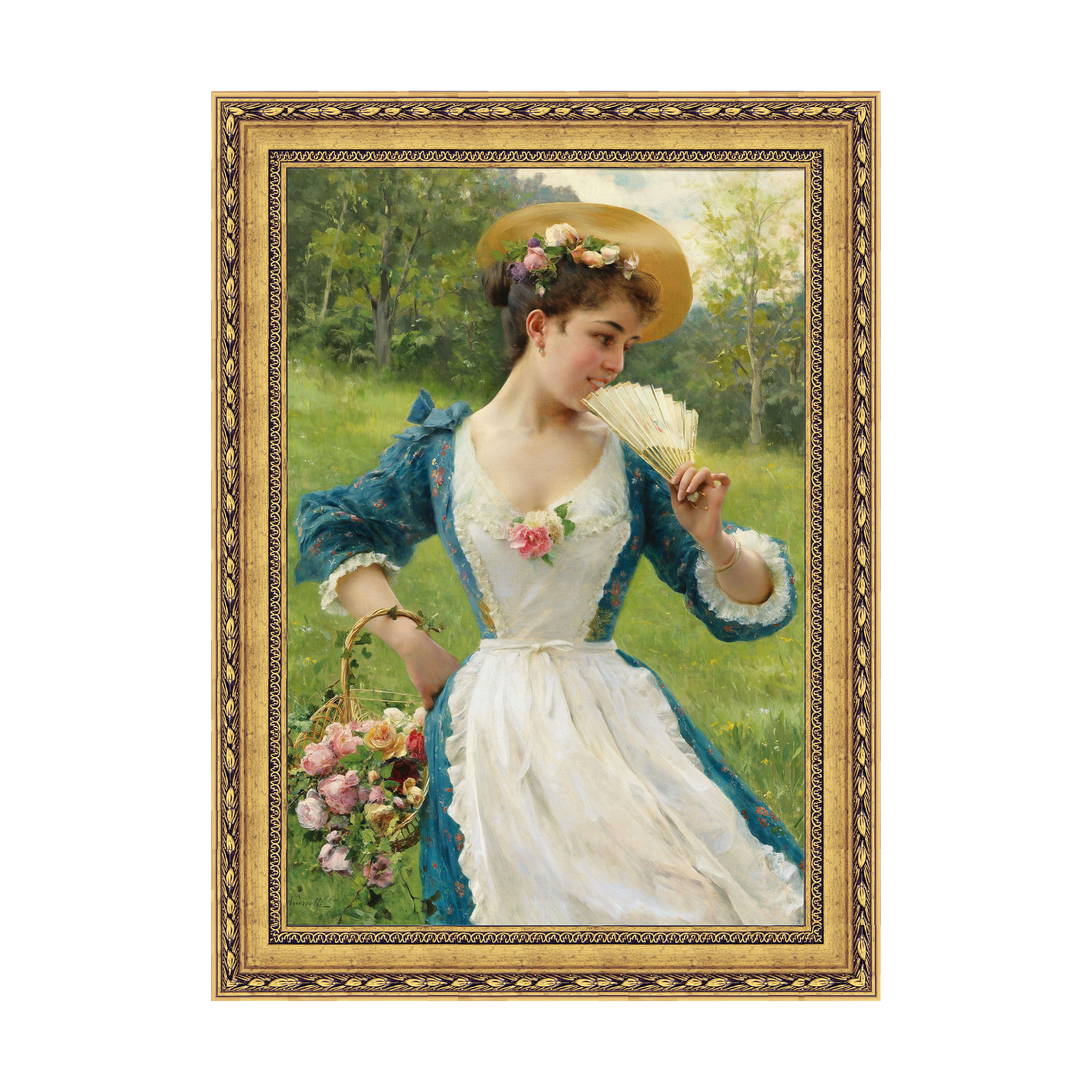 Dourada Floral - Sem Passe-Partout