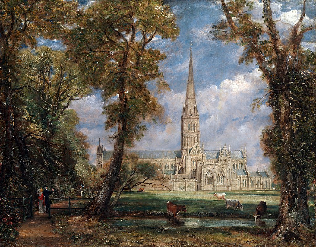 Catedral de Salisbury vista do terreno do bispo - John Constable