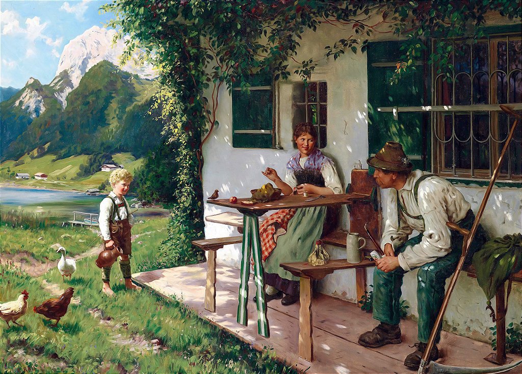 Um dia de verão na frente de casa - Emil Rau