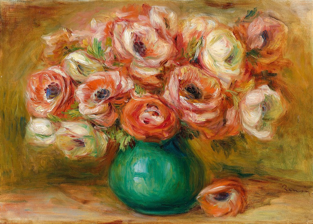 Vaso d'anémones - Pierre Auguste Renoir