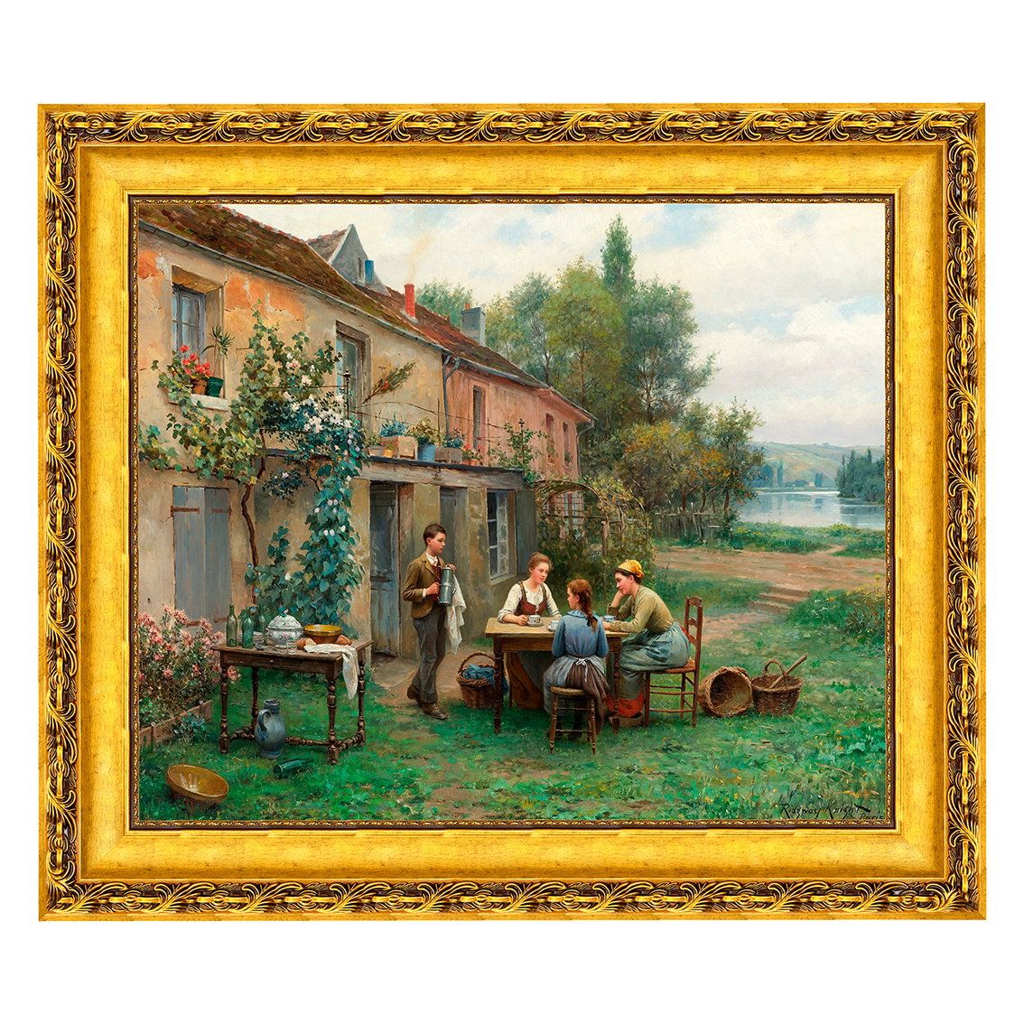 Café no Jardim - Daniel Ridgway Knight