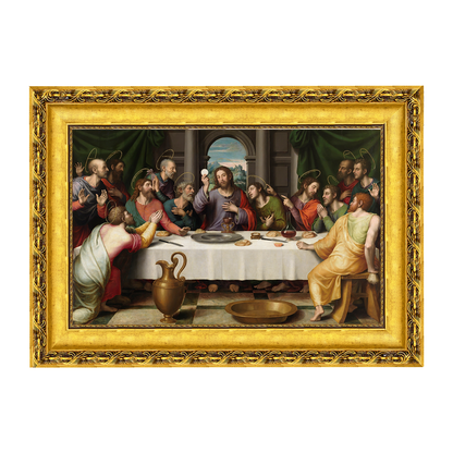 Cavalos pastando sob carvalhos - Johann Baptist Dallinger von Dalling