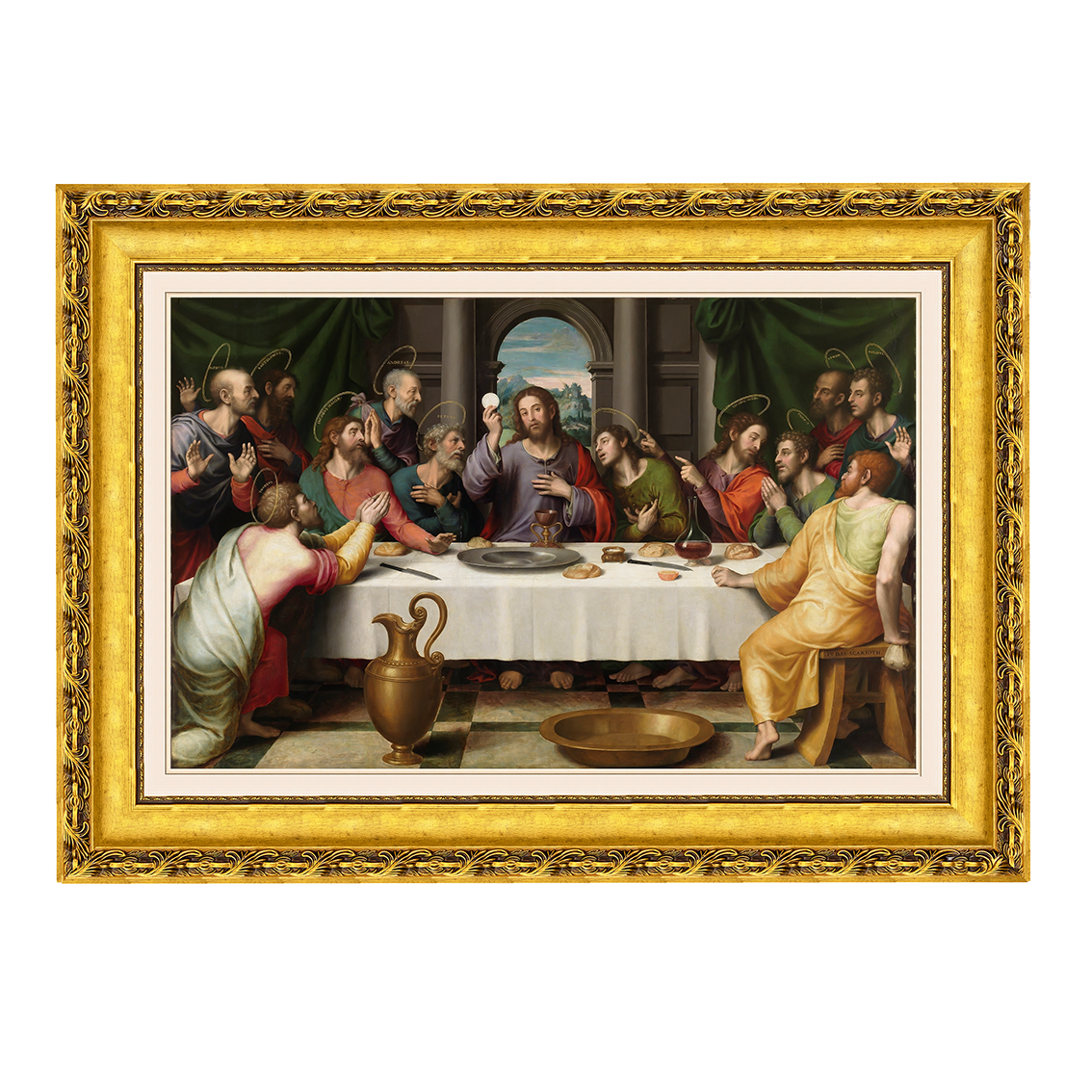 Cavalos pastando sob carvalhos - Johann Baptist Dallinger von Dalling