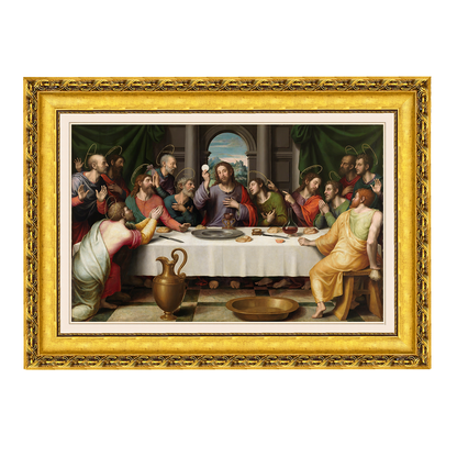 Cavalos pastando sob carvalhos - Johann Baptist Dallinger von Dalling