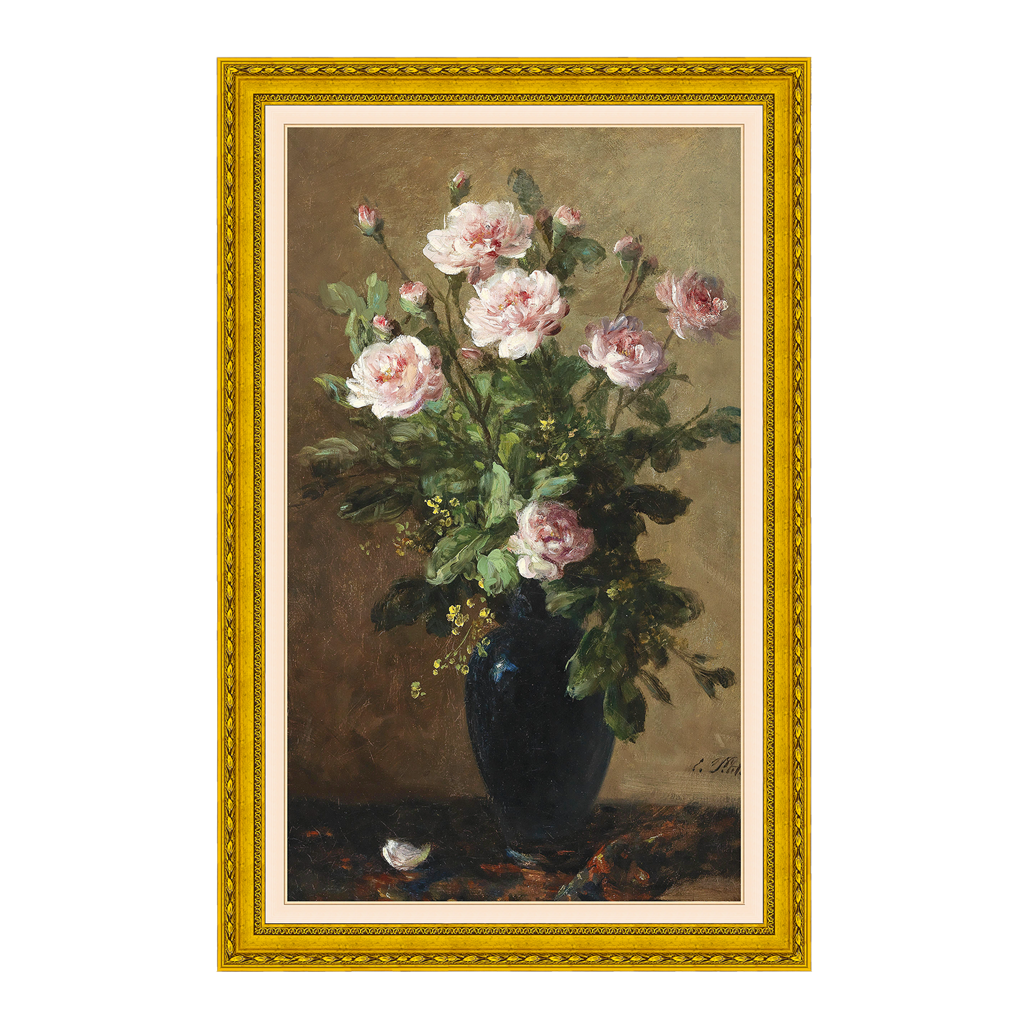 Buquê de rosas em vaso - Eugène Petit