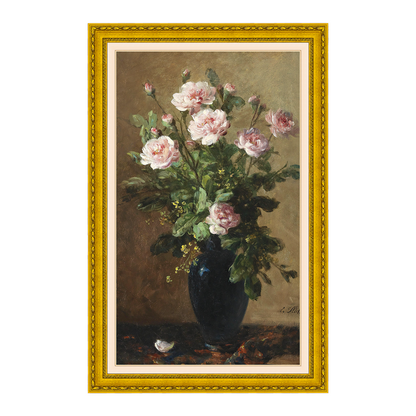 Buquê de rosas em vaso - Eugène Petit