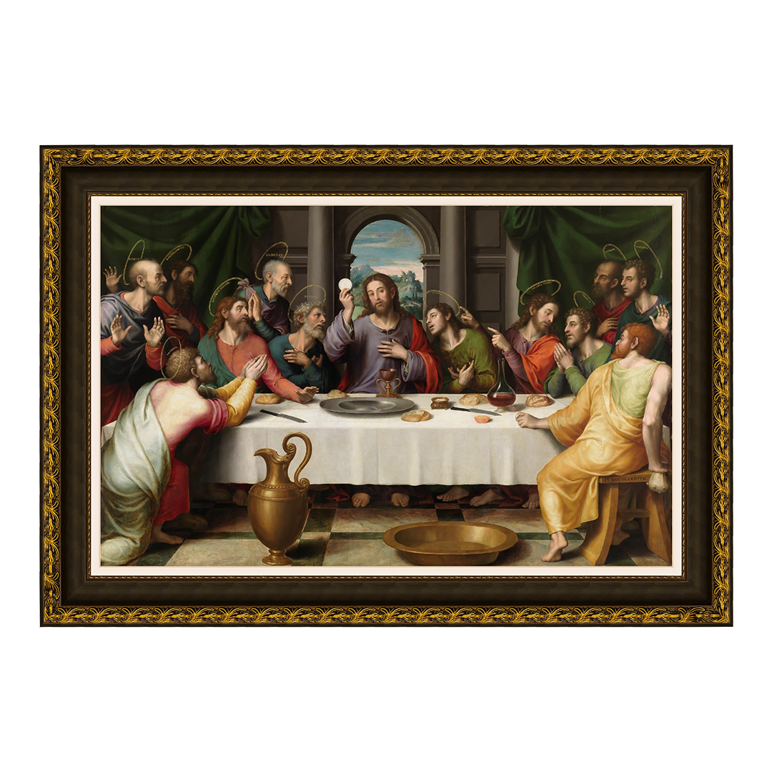 Cavalos pastando sob carvalhos - Johann Baptist Dallinger von Dalling