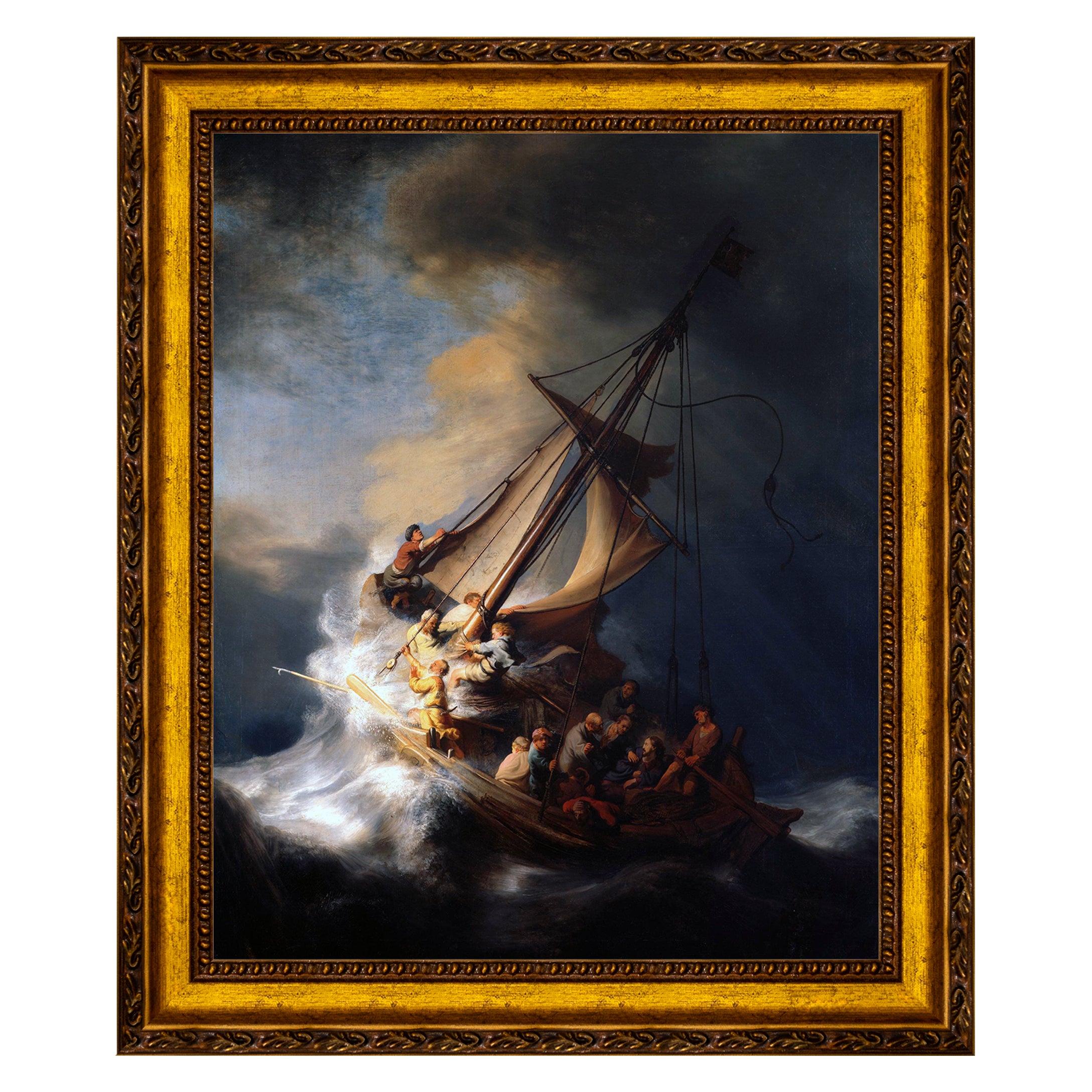 Quadro de mesa - Tempestade no mar da Galileia - Rembrandt van Rĳn