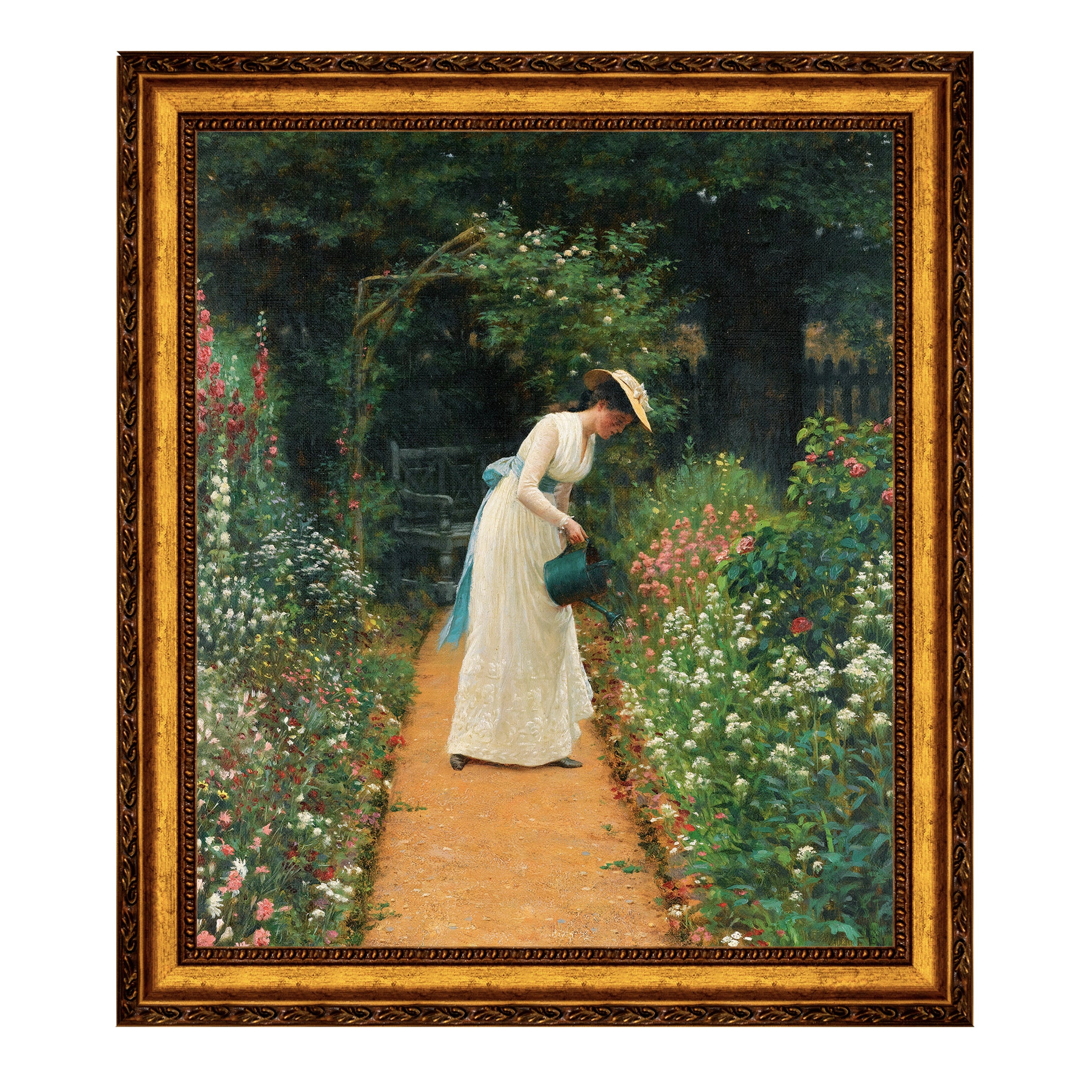 Quadro de mesa - Jardim de Minha Esposa - Edmund Blair Leighton
