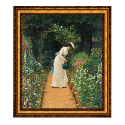 Quadro de mesa - Jardim de Minha Esposa - Edmund Blair Leighton