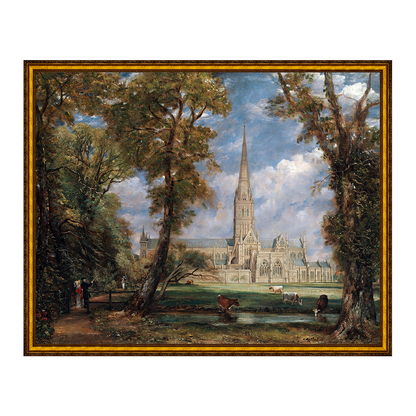 Catedral de Salisbury vista do terreno do bispo - John Constable