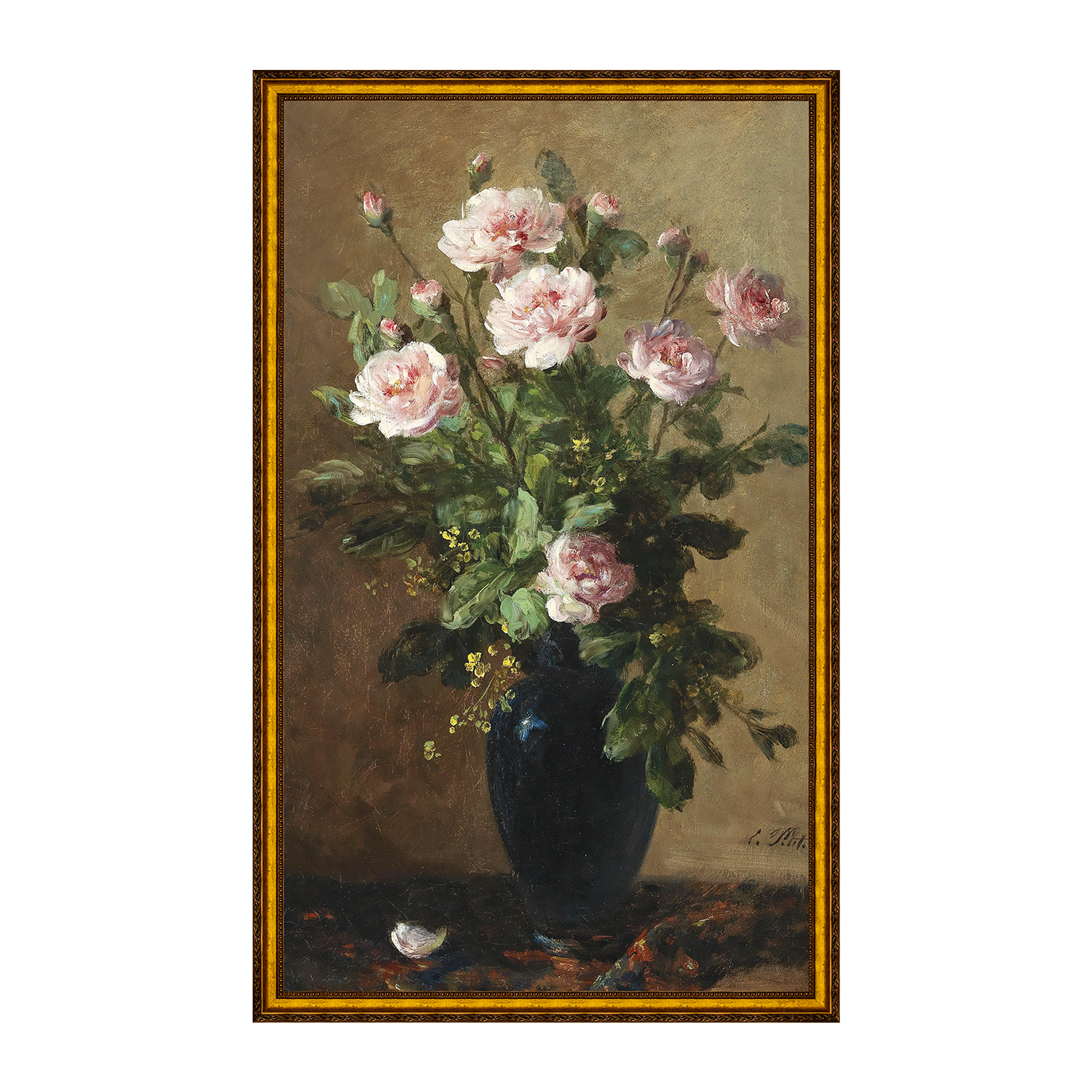 Buquê de rosas em vaso - Eugène Petit
