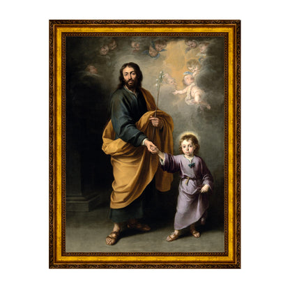 Quadro de Mesa - São José e o Menino Jesus - Bartolome Murillo