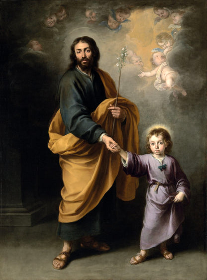São José e o Menino Jesus - Bartolome Esteban Murillo