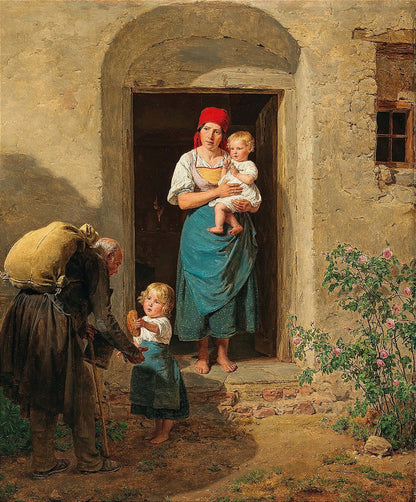 A Criança Caridosa (Das gutmütige Kind) - Ferdinand Georg Waldmüller