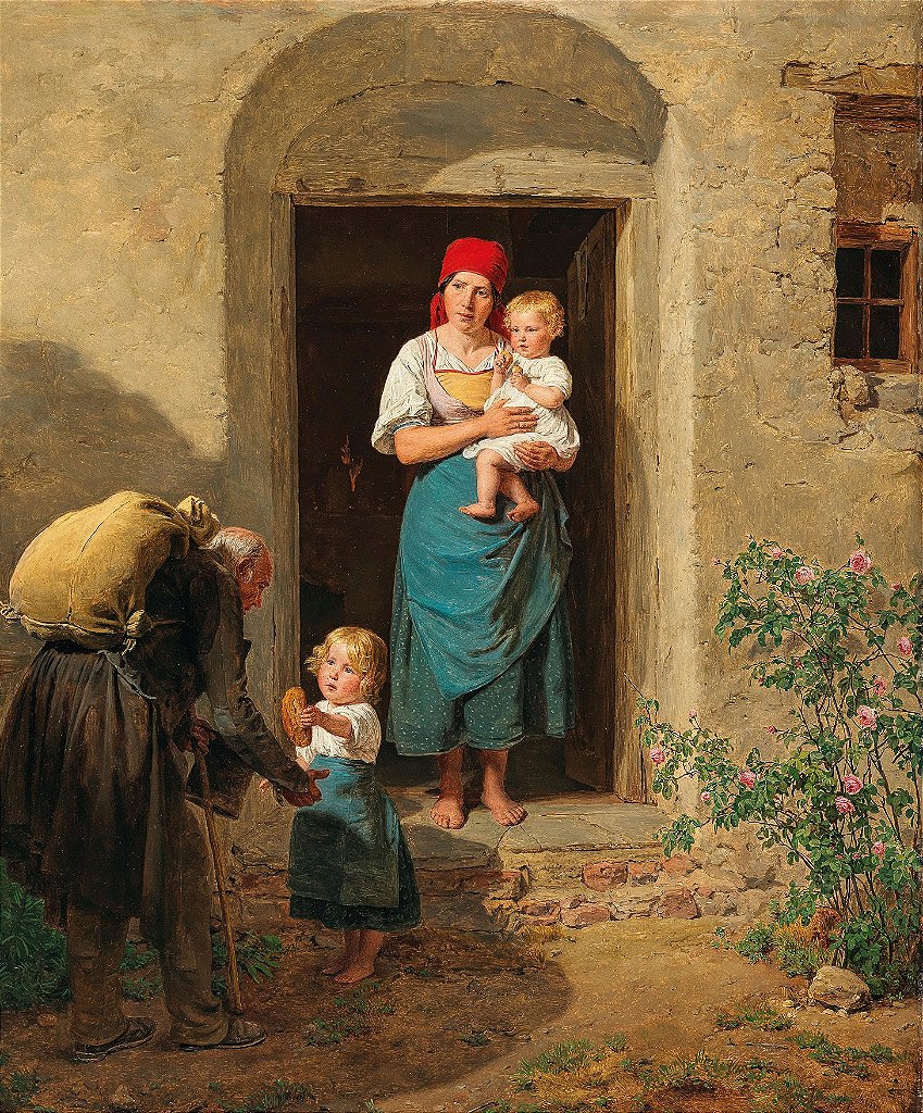 A Criança Caridosa (Das gutmütige Kind) - Ferdinand Georg Waldmüller