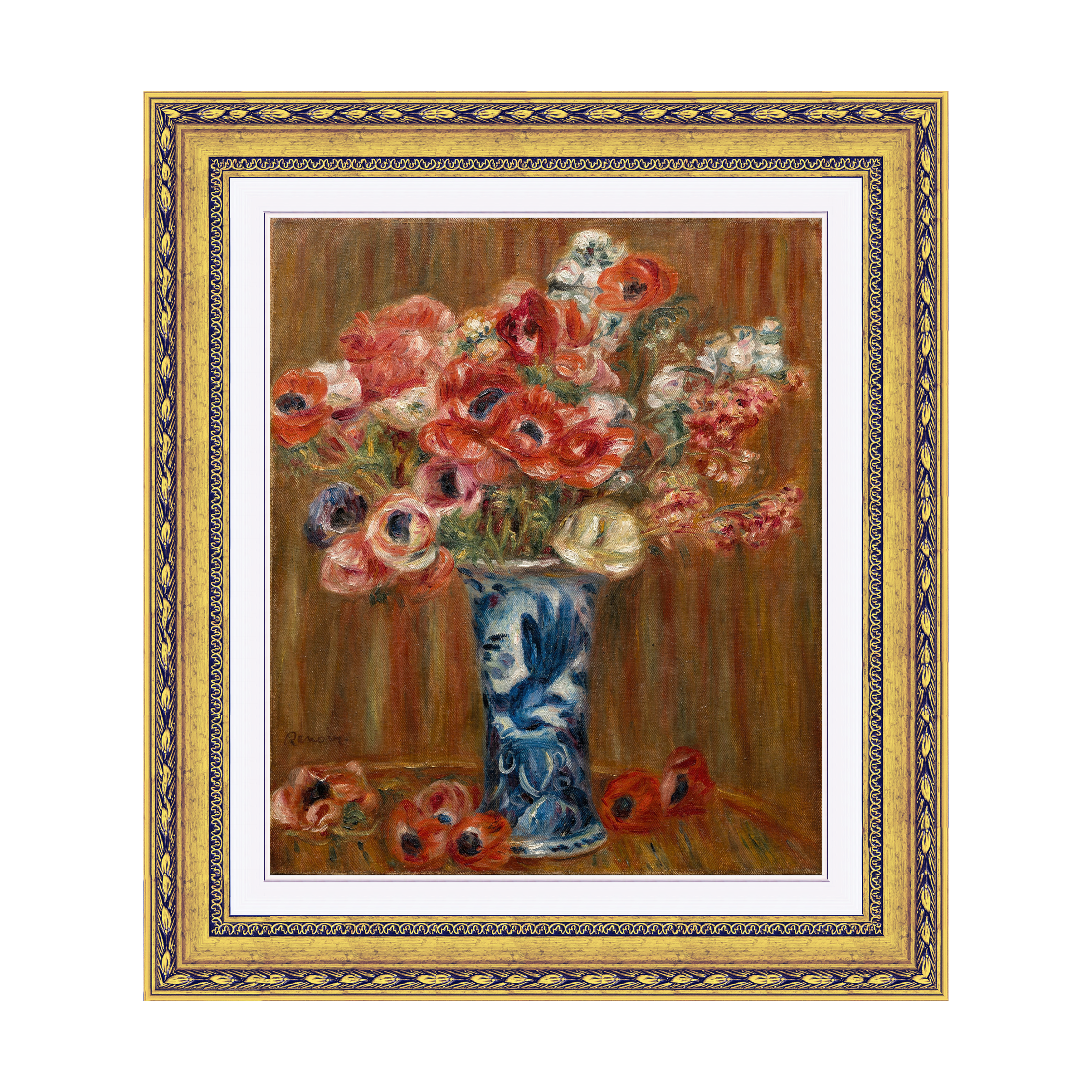 Dourada Floral - Com Passe-Partout