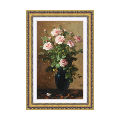 Dourada Floral - Com Passe-Partout