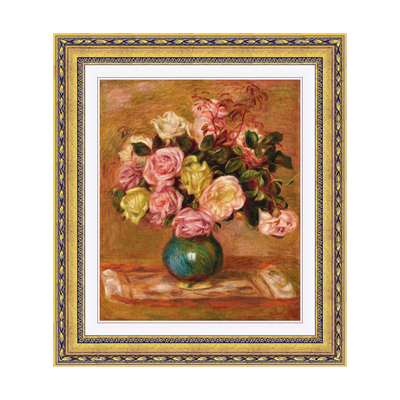 Dourada Floral - Com Passe-Partout