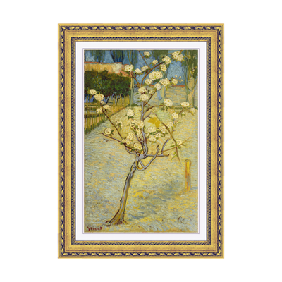 Dourada Floral - Com Passe-Partout