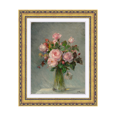 Dourada Floral - Com Passe-Partout