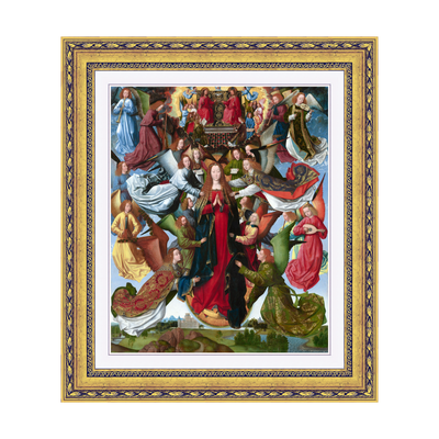 Dourada Floral - Com Passe-Partout