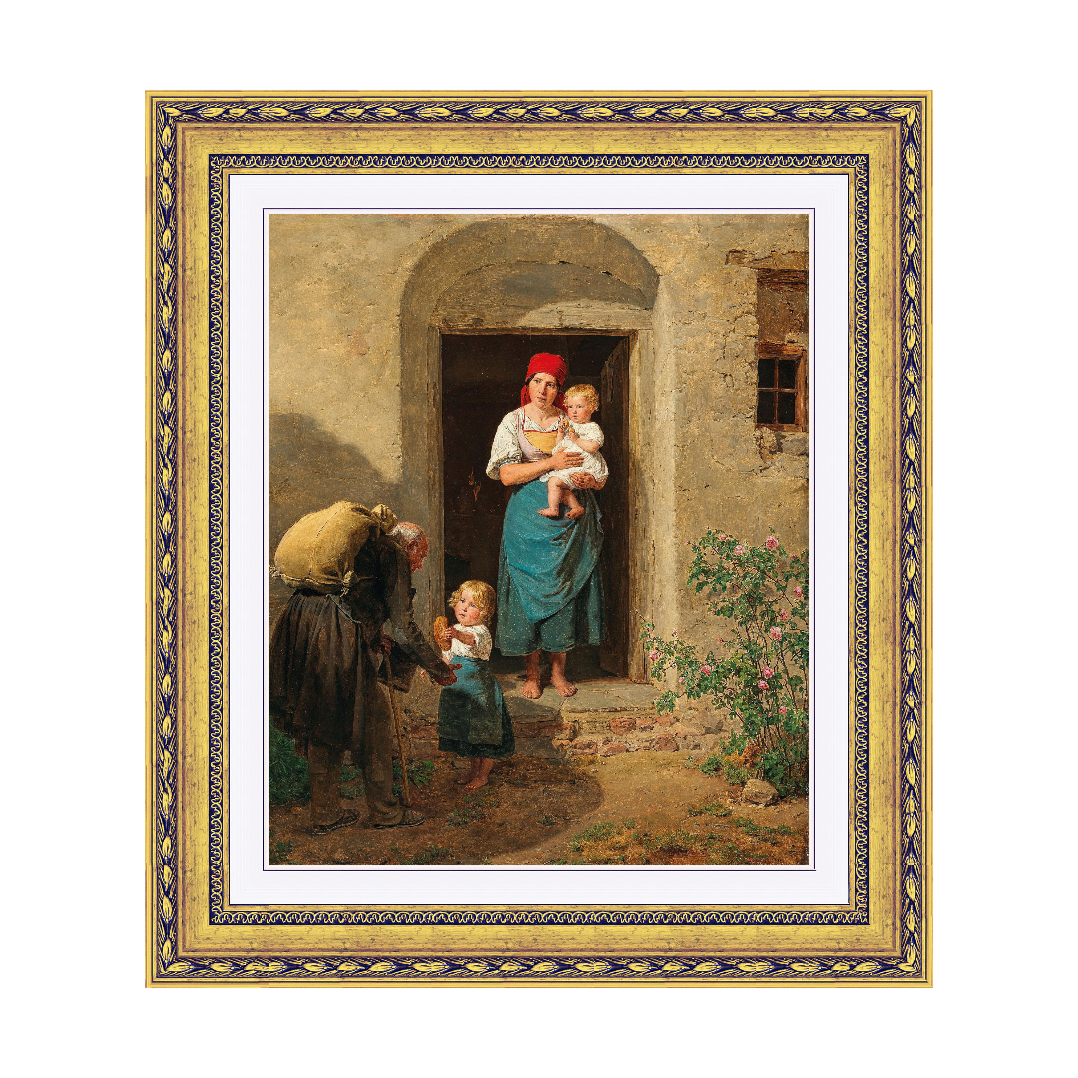 Dourada Floral - Com Passe-Partout
