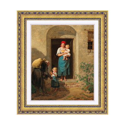Dourada Floral - Com Passe-Partout
