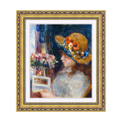 Dourada Floral - Com Passe-Partout