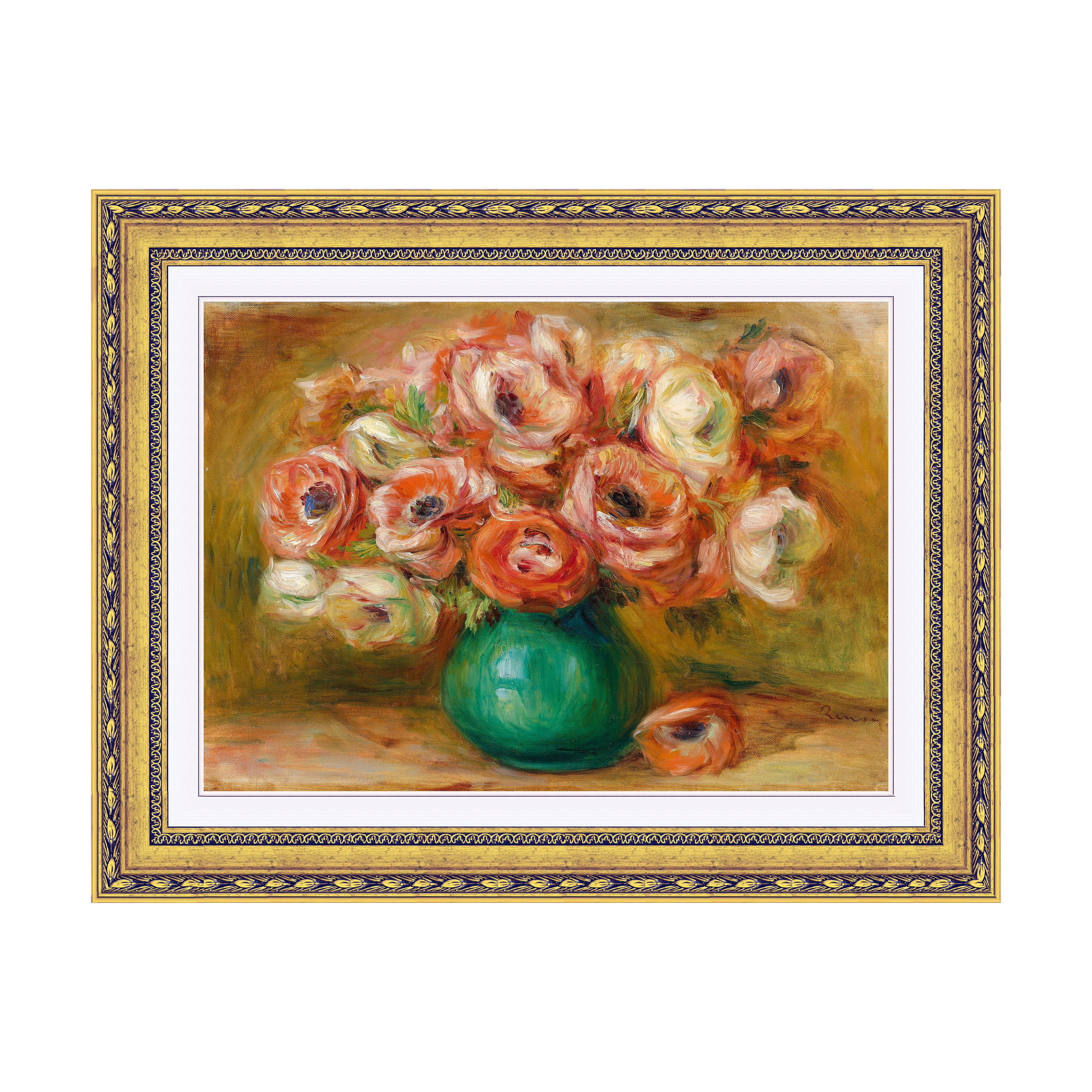 Dourada Floral - Com Passe-Partout