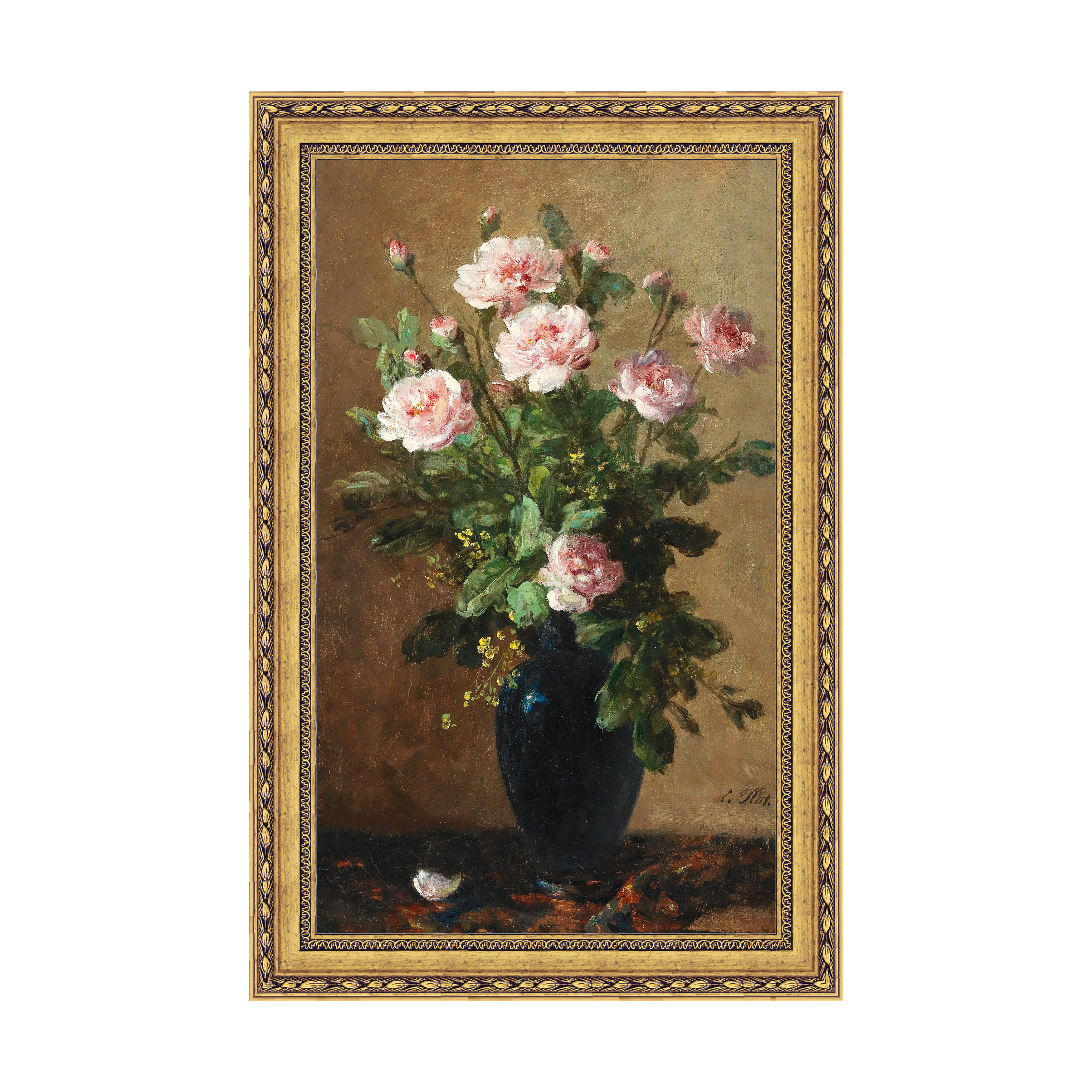 Dourada Floral - Sem Passe-Partout