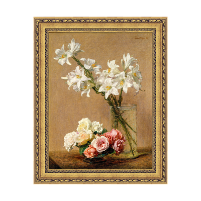 Dourada Floral - Sem Passe-Partout
