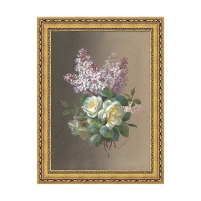 Dourada Floral - Sem Passe-Partout