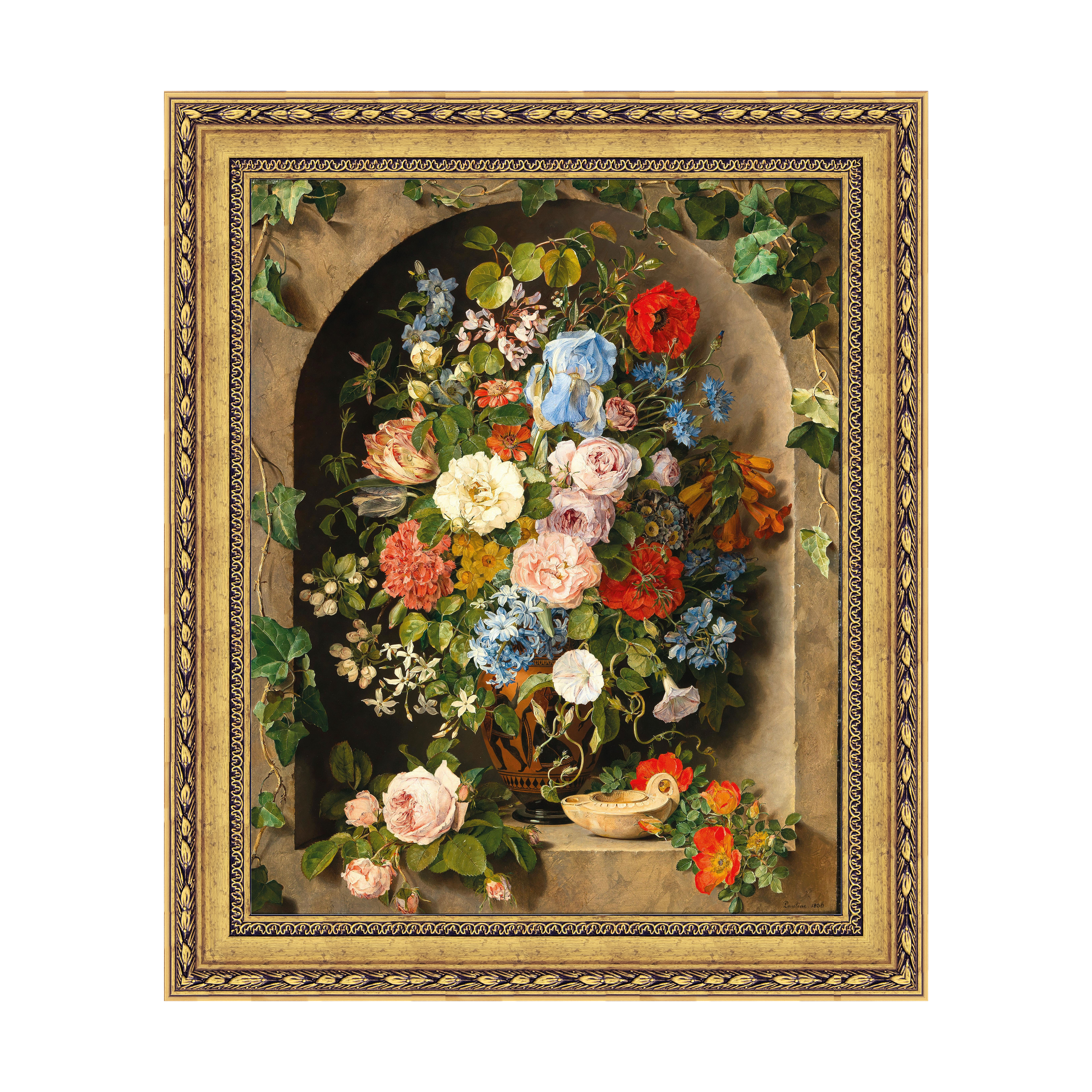 Dourada Floral - Sem Passe-Partout