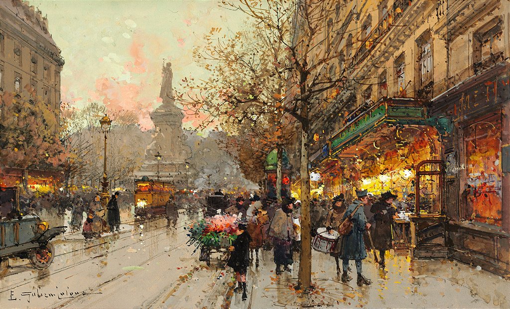 Praça da República - Eugène Galien Laloue