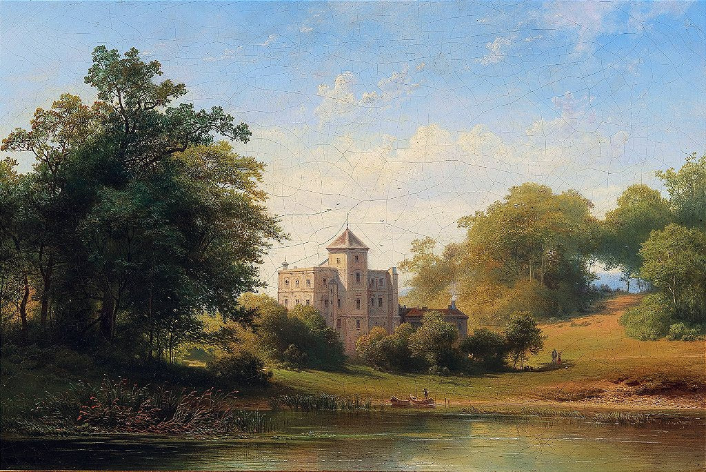 Um castelo perto de um lago - Joseph Holzer