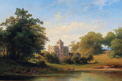 Um castelo perto de um lago - Joseph Holzer