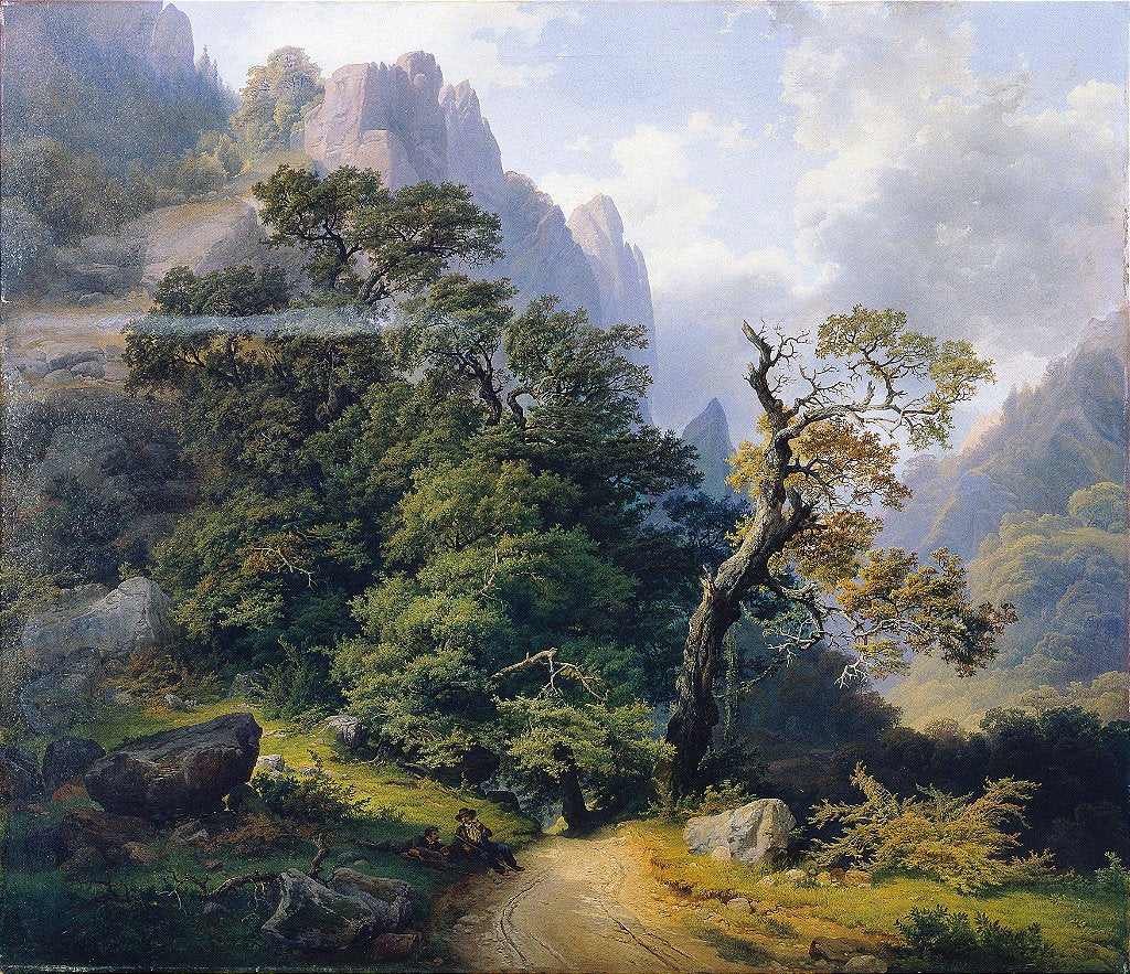 Paisagem de montanha (1852) - Joseph Holzer