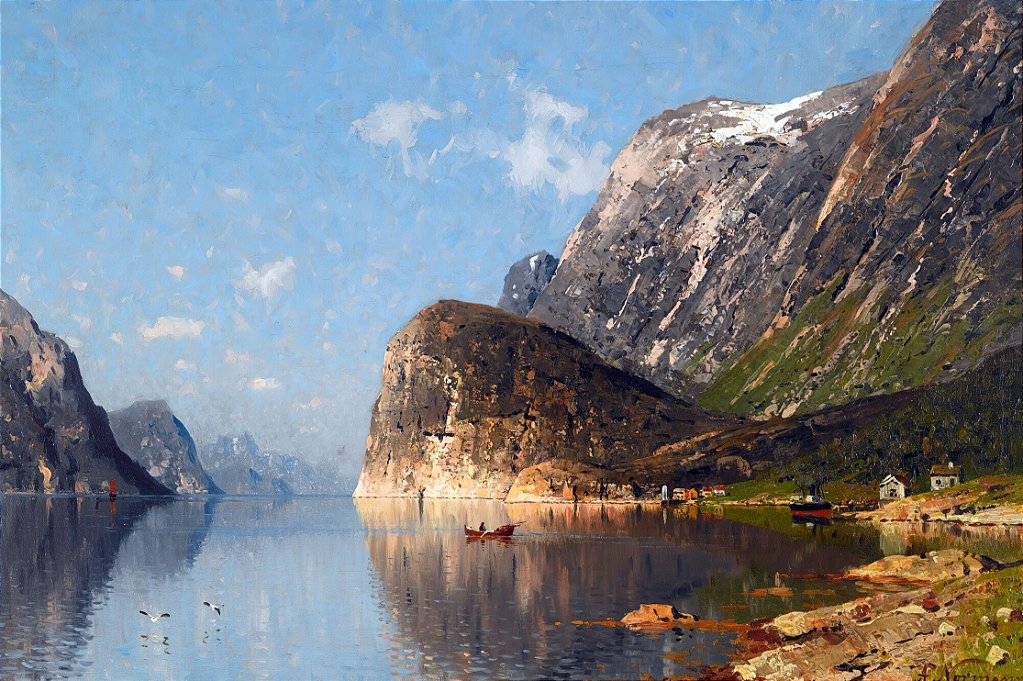 Um fiorde norueguês (Sognefjord) - Adelsteen Normann