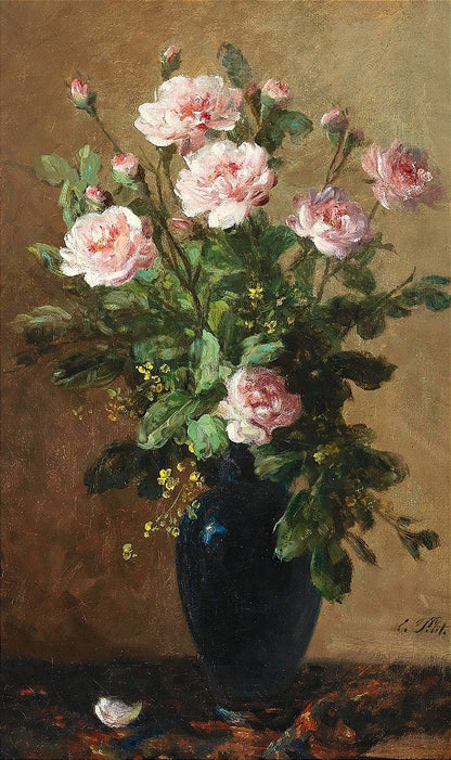 Buquê de rosas em vaso - Eugène Petit