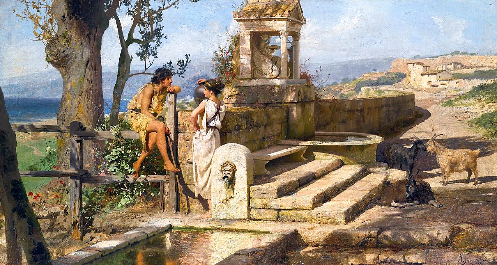 Conversa na Primavera - Henryk Siemiradzki